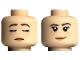 Lot ID: 414172600  Part No: 3626cpb3247  Name: Minifigure, Head Dual Sided Female Dark Brown Eyebrows, Nougat Lips and Freckles, Sleeping / Smile Pattern - Hollow Stud
