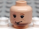 Part No: 3626pb0009  Name: Minifigure, Head Male Smirk, Earth Orange Freckles and Eyebrows Pattern (HP Ron Weasley)
