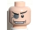 Part No: 3626pb0028  Name: Minifigure, Head Glasses with Monocle, White Pupil, Wide Grin Pattern (The Penguin)