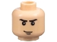 Lot ID: 316010427  Part No: 3626pb0035  Name: Minifigure, Head Black Eyebrows and Chin Dimple, Smirk Pattern