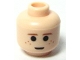 Part No: 3626pb0127  Name: Minifigure, Head Child Brown Eyebrows and Freckles, Large Pupils Pattern