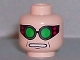 Part No: 3626pb0198  Name: Minifigure, Head Glasses with Green Goggles, Open Mouth Pattern (Dr. Octavius)