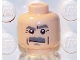 Part No: 3626pb0203  Name: Minifigure, Head Dark Bluish Gray Moustache and Bushy Eyebrows, Black Cheek Lines, White Pupils Pattern