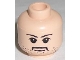 Part No: 3626pb0207  Name: Minifigure, Head Moustache with Eyebrows, White Pupils, and Stubble Pattern (HP Sirius Black)