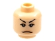 Part No: 3626pb0286  Name: Minifigure, Head Female with Peach Lips, Stern Eyebrows, White Pupils Pattern (Irina)