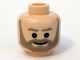 Part No: 3626pb0392  Name: Minifigure, Head Beard with Dark Tan Trim Beard (angular below mouth) and Eyebrows, Black Eyes and Smile Pattern (Crix Madine)
