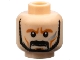 Part No: 3626pb0420  Name: Minifigure, Head Beard Trimmed, Moustache, Silver Cheek Mark, Determined Expression Pattern
