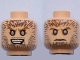 Part No: 3626pb0474  Name: Minifigure, Head Dual Sided HP Werewolf Fur with Pointed Teeth / Closed Mouth Grim Pattern