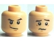 Part No: 3626pb0491  Name: Minifigure, Head Dual Sided HP Draco Smirking / Troubled Pattern