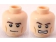 Part No: 3626pb0567 Name: Minifigure, Head Dual Sided PotC Philip Dark Brown Thick Eyebrows, Medium Nougat Cheek Lines, Neutral / Angry Bared Teeth Pattern Part No: 3626pb0567 Name: Minifigure, Head Dual Sided PotC Philip Dark Brown Thick Eyebrows, Medium Nougat Cheek Lines, Neutral / Angry Bared Teeth Pattern