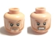 Part No: 3626pb0708 Name: Minifigure, Head Dual Sided Medium Nougat Eyebrows and Beard, Frown / Angry with Bared Teeth Pattern Part No: 3626pb0708 Name: Minifigure, Head Dual Sided Medium Nougat Eyebrows and Beard, Frown / Angry with Bared Teeth Pattern