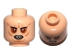 Part No: 3626pb0782  Name: Minifigure, Head Alien with Bared Pointed Teeth, Red Eyes with Pupils and Wrinkles Pattern (SW Bib Fortuna)