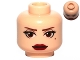 Part No: 3626pb0802  Name: Minifigure, Head Female Reddish Brown Eyebrows, Large Eyes, and Beauty Mark, Red Lips Pattern (SW Amidala)