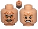 Part No: 3626pb0808  Name: Minifigure, Head Dual Sided Wrinkles, Sunken Yellow Eyes / Black Eyes with White Pupils Pattern (SW Palpatine)