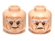 Part No: 3626pb0866  Name: Minifigure, Head Dual Sided LotR Bushy Gray Eyebrows, Wrinkles, Calm / Frowning Pattern (Balin)