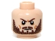 Part No: 3626pb0942  Name: Minifigure, Head Beard Brown, Furrowed Brow Pattern