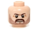 Part No: 3626pb0943  Name: Minifigure, Head Beard Stubble, Moustache, Brown Eyebrows Pattern