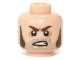Part No: 3626pb0954  Name: Minifigure, Head Brown Sideburns, Stubble and Angry Expression Pattern (Barret)