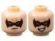 Part No: 3626pb1091 Name: Minifigure, Head Dual Sided Male Black Eye Mask Pointed with Red Eyes, Medium Nougat Chin Dimple, Determined / Lopsided Open Mouth Smile with Teeth Pattern Part No: 3626pb1091 Name: Minifigure, Head Dual Sided Male Black Eye Mask Pointed with Red Eyes, Medium Nougat Chin Dimple, Determined / Lopsided Open Mouth Smile with Teeth Pattern