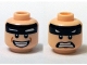 Part No: 3626pb1234  Name: Minifigure, Head Dual Sided Black Headband with Squinted Batman Eyes, Smile / Scared Pattern