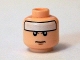 Part No: 3626pb1259  Name: Minifigure, Head Male White Strip on Forehead and Brown Chin Dimple Pattern (Comic Con Batman)
