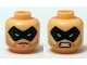 Part No: 3626pb1276  Name: Minifigure, Head Dual Sided Dark Green Eye Mask with Eye Holes, Stubble Beard, Serious / Bared Teeth Pattern (Green Arrow)