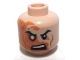 Part No: 3626pb1312  Name: Minifigure, Head Male Right Eye Scarred Area and No Pupil, Open Mouth Angry Pattern (Shredder)