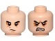 Part No: 3626pb1486  Name: Minifigure, Head Dual Sided SW Black Eyebrows, Sunken Eyes, Red Beauty Mark / Mole, Concerned / Angry Pattern (Kylo Ren)