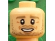 Part No: 3626pb1604  Name: Minifigure, Head Dark Tan Eyebrows, Beard Stubble, White Pupils, Chin Dimple, Open Smile Pattern (André Schürrle)