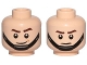 Part No: 3626pb1655  Name: Minifigure, Head Dual Sided SW Brown Eyebrows, Black Chin Strap, Smile / Frown Pattern