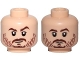 Part No: 3626pb1670  Name: Minifigure, Head Dual Sided Beard Stubble, Brown Eyebrows, Smile / Neutral Pattern (SW Cassian Andor)
