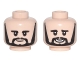 Part No: 3626pb1684  Name: Minifigure, Head Dual Sided Black Eyebrows, Sideburns and Goatee, Neutral / Smiling Pattern (George)