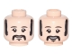 Part No: 3626pb1685  Name: Minifigure, Head Dual Sided Black Eyebrows, Sideburns, Moustache, Neutral / Smiling Pattern (Ringo)