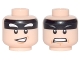 Part No: 3626pb1739 Name: Minifigure, Head Dual Sided Black Headband, Squinted Batman Eyes, Medium Nougat Chin Dimple, Lopsided Open Mouth Smile / Angry Bared Teeth Pattern Part No: 3626pb1739 Name: Minifigure, Head Dual Sided Black Headband, Squinted Batman Eyes, Medium Nougat Chin Dimple, Lopsided Open Mouth Smile / Angry Bared Teeth Pattern