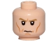 Part No: 3626pb1752  Name: Minifigure, Head Male Dark Tan Eyebrows, White Pupils, Cheek Lines, Frown Pattern (SW Director Krennic)