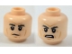Part No: 3626pb1855  Name: Minifigure, Head Dual Sided Thick Gray Eyebrows, Cheek Lines, White Pupils, Neutral / Angry Pattern (Han Solo)