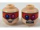 Part No: 3626pb1866  Name: Minifigure, Head Dual Sided Red Eye Mask with Blue and Red Eyes, Buck Teeth, Neutral / Scared Pattern
