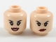 Part No: 3626pb1896  Name: Minifigure, Head Dual Sided Female Black Eyebrows, Double Eyelashes, Red Lips, Open Mouth Smile with Teeth / Scowl Pattern