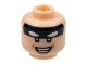 Part No: 3626pb1978  Name: Minifigure, Head Black Headband with White Batman Eyes, Broad Smile Showing Teeth Pattern