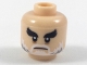 Part No: 3626pb1988  Name: Minifigure, Head Black Bushy Eyebrows, White Moustache and Beard with Gray Pattern