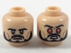 Part No: 3626pb1989  Name: Minifigure, Head Dual Sided Black Eyebrows, Moustache and Beard, Passive / Red Eyes Pattern