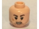 Part No: 3626pb1997  Name: Minifigure, Head Male Brown Stubble, Dark Brown Eyebrows, Oval Mouth and Scar Pattern (SW DJ)
