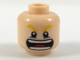 Part No: 3626pb2006  Name: Minifigure, Head Bright Light Orange Eyebrows, Wide Open Mouth with Teeth and Red Tongue Pattern