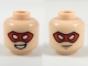 Part No: 3626pb2058  Name: Minifigure, Head Dual Sided Red Eye Mask, White Eyes, Smile with Teeth / Lopsided Grin Pattern (Robin)