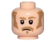 Part No: 3626pb2101  Name: Minifigure, Head Dark Tan Bushy Eyebrows, Sideburns and Moustache Pattern