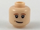 Part No: 3626pb2194  Name: Minifigure, Head Dark Orange Eyebrows, Upper Eyelids, Medium Nougat Dimple, Lopsided Grin Pattern