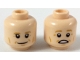 Part No: 3626pb2211  Name: Minifigure, Head Dual Sided Medium Nougat Eyebrows and Contour Lines, Smile / Scared Pattern