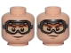 Part No: 3626pb2233  Name: Minifigure, Head Dual Sided Brown Eyebrows, Cheek Lines, Chin Dimple, Goggles, Smile / Determined Pattern (SW Han Solo)