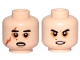 Part No: 3626pb2351  Name: Minifigure, Head Dual Sided SW Black Eyebrows, Sunken Eyes, Red Beauty Mark / Mole, Right Eye Scar, Open Mouth / Determined Pattern (Kylo Ren)