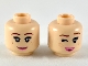 Part No: 3626pb2367  Name: Minifigure, Head Dual Sided Female, Reddish Brown Eyebrows, Dark Orange Freckles, Dark Pink Lips, Smile / Wink Pattern